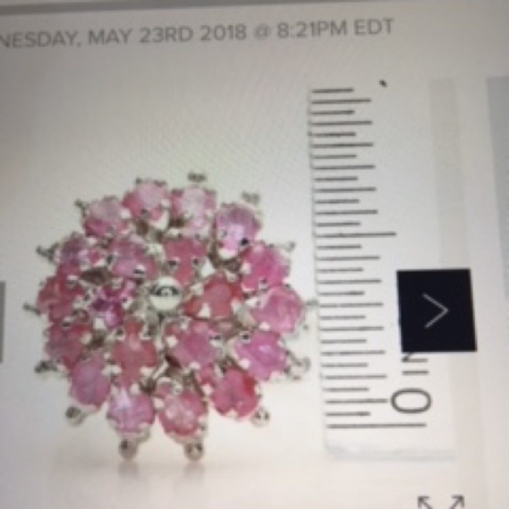 Real Ruby Ring, Dome Shape Silver Setting - image 5